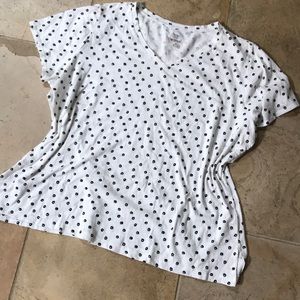 Black & White Polka Dot Tee 3X